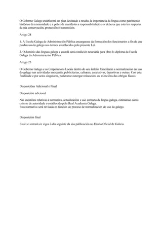 Lei Normalizacion Linguistica
