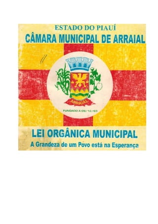 Lei orgânica do município de arraial