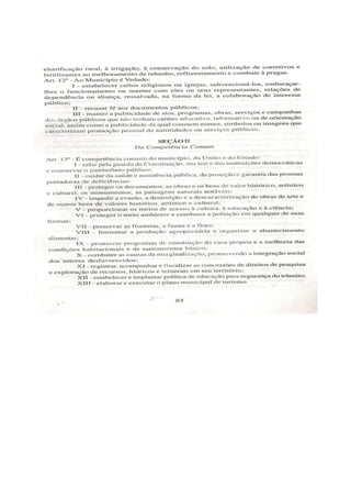 Lei orgânica do município de arraial