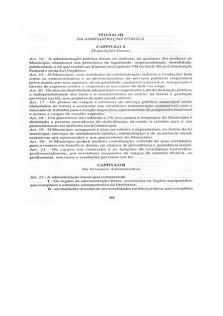 Lei orgânica do município de arraial