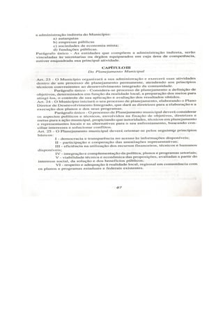 Lei orgânica do município de arraial