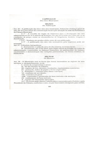 Lei orgânica do município de arraial