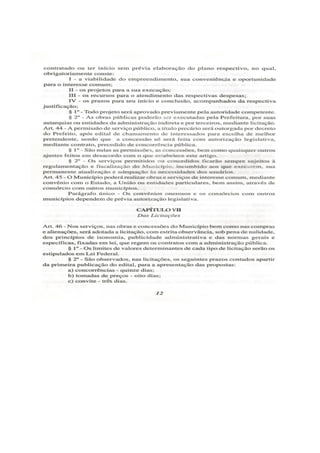 Lei orgânica do município de arraial