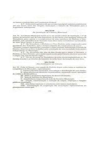 Lei orgânica do município de arraial