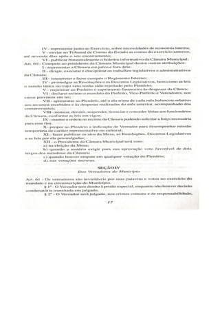 Lei orgânica do município de arraial