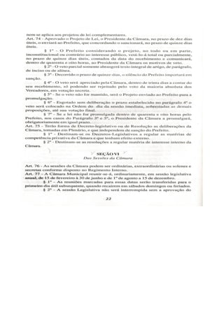 Lei orgânica do município de arraial