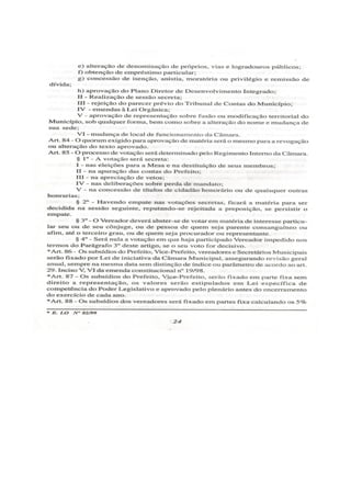 Lei orgânica do município de arraial