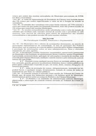 Lei orgânica do município de arraial