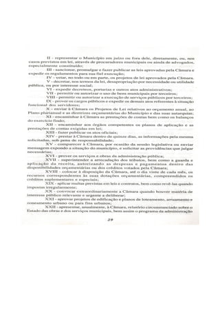 Lei orgânica do município de arraial