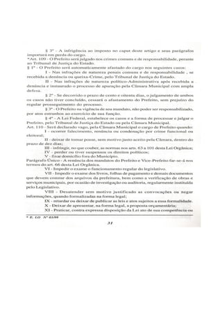 Lei orgânica do município de arraial