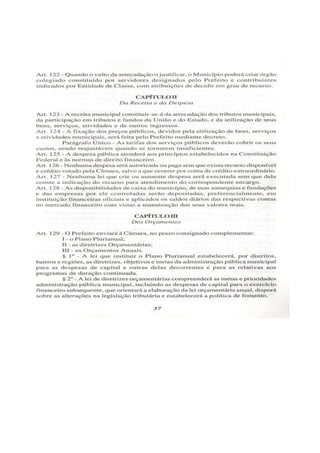 Lei orgânica do município de arraial