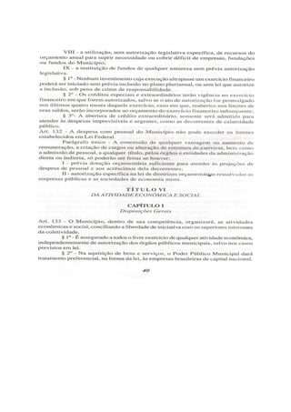 Lei orgânica do município de arraial