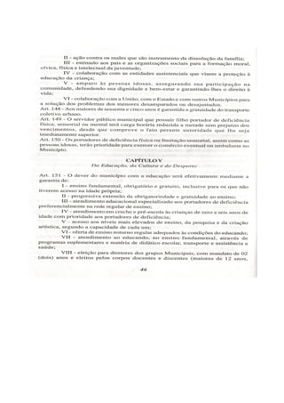 Lei orgânica do município de arraial