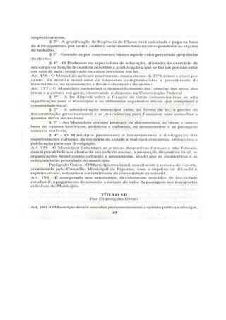 Lei orgânica do município de arraial