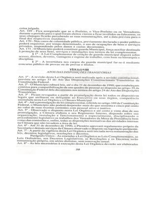 Lei orgânica do município de arraial