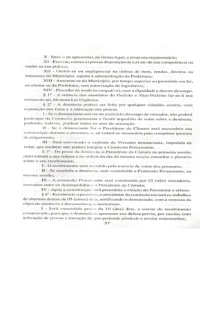 Lei orgânica do município de arraial