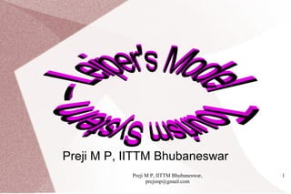 Preji M P, IITTM Bhubaneswar
Preji M P, IITTM Bhubaneswar,
prejimp@gmail.com
1
 
