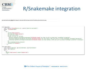 R/Snakemake integration
git submodule add git@github.research.chop.edu:BiG/rna-seq-common-functions.git common/rna-seq

 