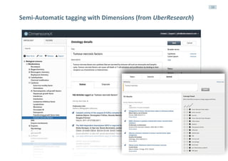 38
Semi-Automatic	tagging	with	Dimensions	(from	UberResearch)
 
