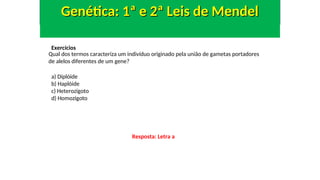 Primeira e Segunda Leis de Mendel Turma de Farmácia | PPT