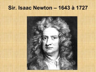 Sir. Isaac Newton – 1643 à 1727
 
