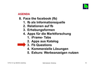 Leisenberg "Facebook im Unternehmen - Marktforschung"