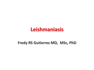 Leishmaniasis
Fredy RS Gutierrez MD, MSc, PhD
 