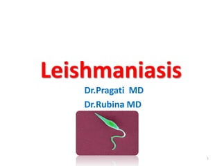 Leishmaniasis 
Dr.Pragati MD 
Dr.Rubina MD 
1 
 