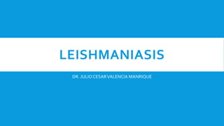 LEISHMANIASIS
DR. JULIO CESARVALENCIA MANRIQUE
 