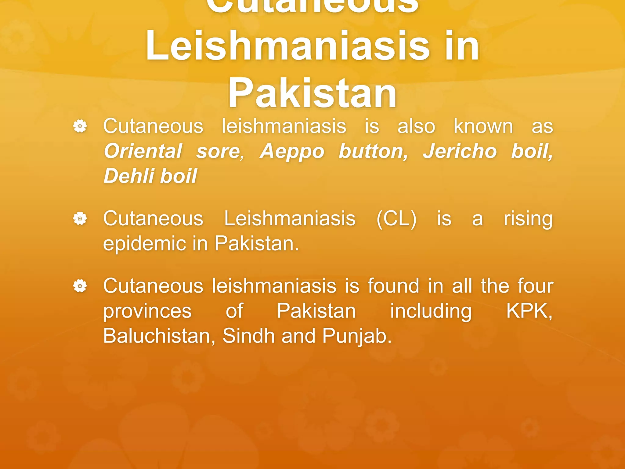 Pakistan Rash Leishmaniasis in pakistan | PPTX