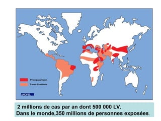 2 millions de cas par an dont 500 000 LV.
Dans le monde,350 millions de personnes exposées.
 