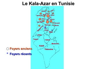 Le Kala-Azar en Tunisie
                                             ni
                                  Bizerte  Tu
                                    Ariana  s
                                 Beja      Nabel
                        Jandouba
                                                   ua
                                   Silian      g ho Sousse
                                   a         Za
                                               n
                         Le Kef
                                                          Monastir
                                        Kairoua         Mahdia


                                        *
                                        n




                                    e
                               r in
                                        Sidi




                            se
                                                    *
                         as
                                        bouzid




                        K
                                                 Sfax
                          Gafsa

                     Tozeur                 Gabes

                                                    Medenine
                              Kebili
    Foyers anciens                      Tataouine


*   Foyers récents
 