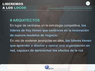CONSTRUYENDO EMPRESAS ÁGILES CENTRADAS EN LAS PERSONAS
# ARQUITECTOS
En lugar de centrarse en la estrategia competitiva, l...