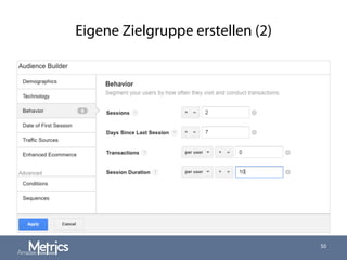 Eigene Zielgruppe erstellen (2)
50
 