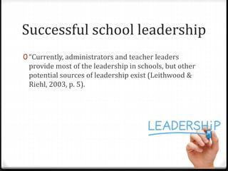 Successful School Leadership | PPTX