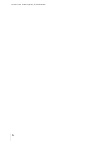 86
// LEITFADEN FÜR INTERKULTURELLE SCHULENTWICKLUNG
 