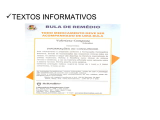TEXTOS INFORMATIVOS

 
