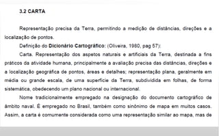 leitura da carta, para ter noções basicas