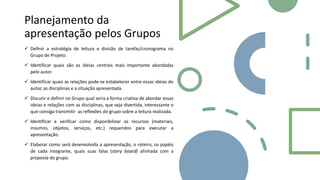 Leitura e apresentação lúdica