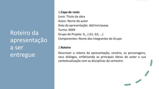 Leitura e apresentação lúdica