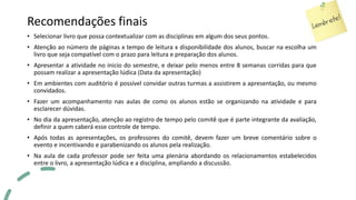 Leitura e apresentação lúdica