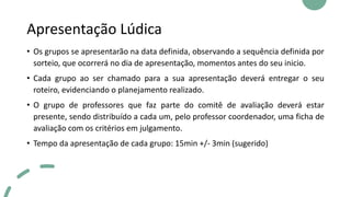 Leitura e apresentação lúdica