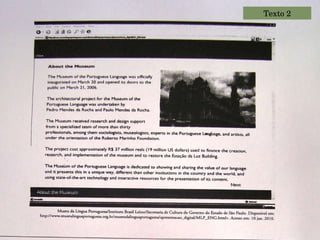 LEITURA E ESCRITA NA ESCOLA Texto 2 