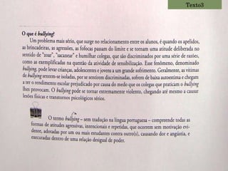 LEITURA E ESCRITA NA ESCOLA Texto3 