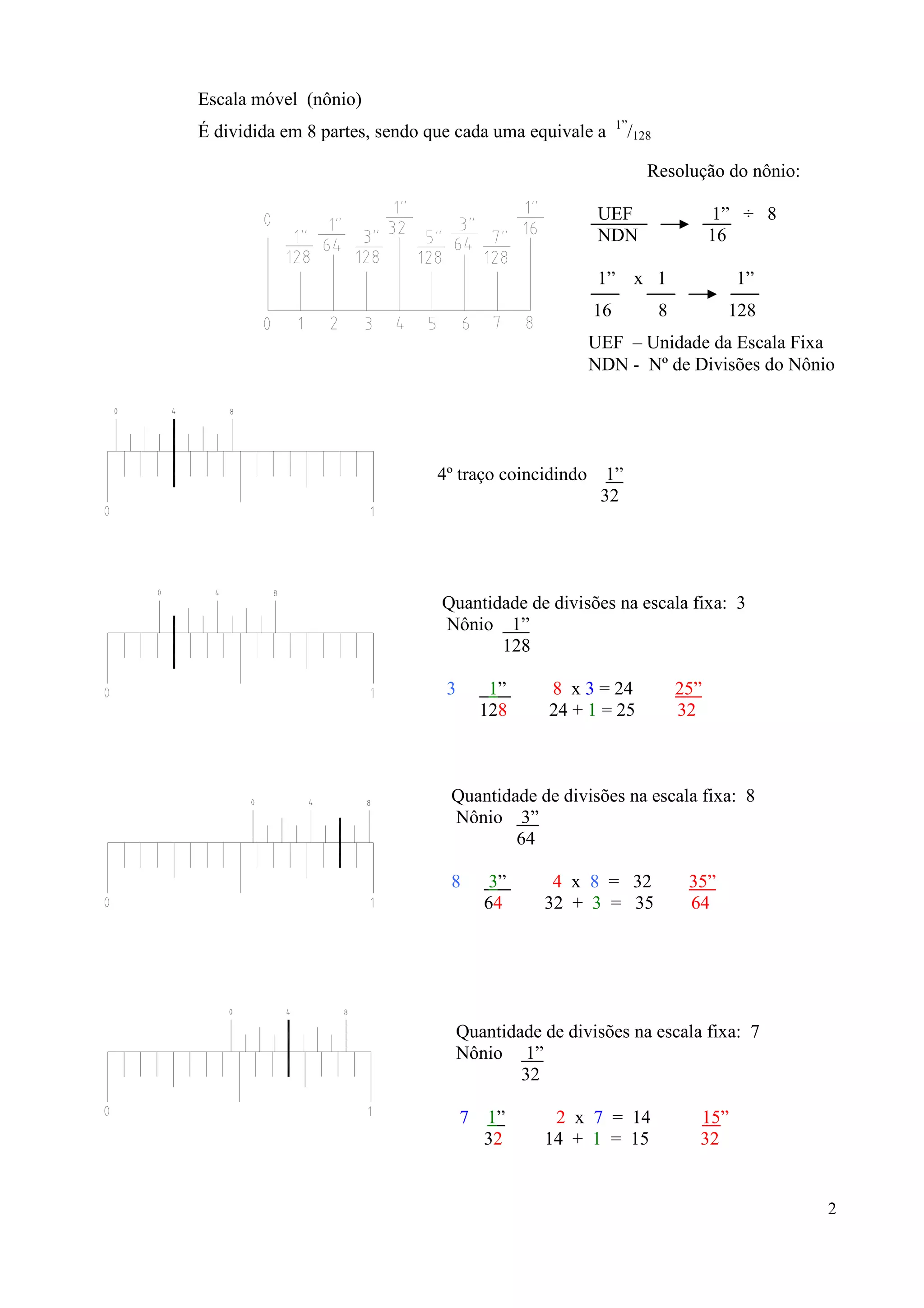 Leitura de Polegada no Paquímetro | PDF