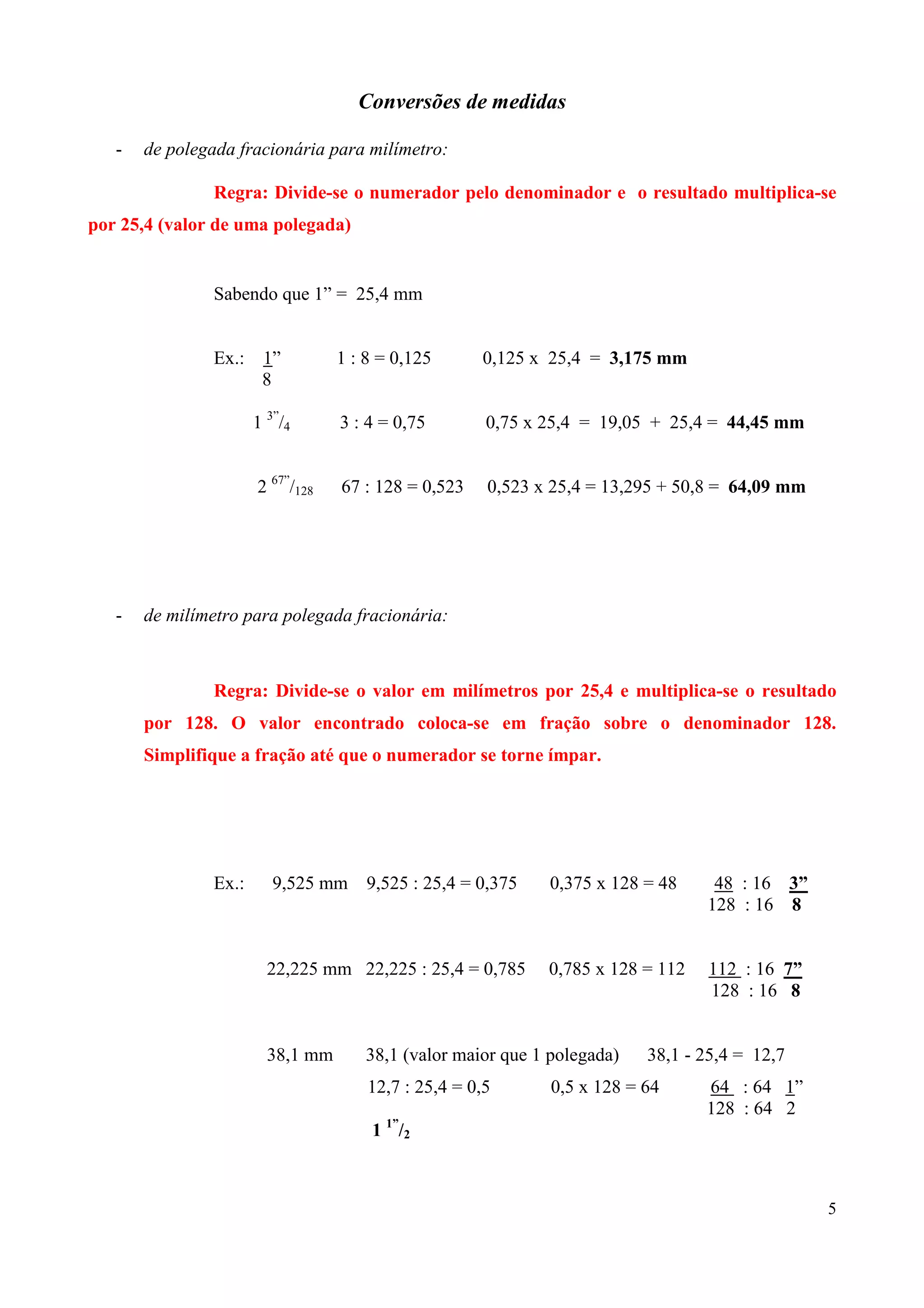 Leitura de Polegada no Paquímetro | PDF