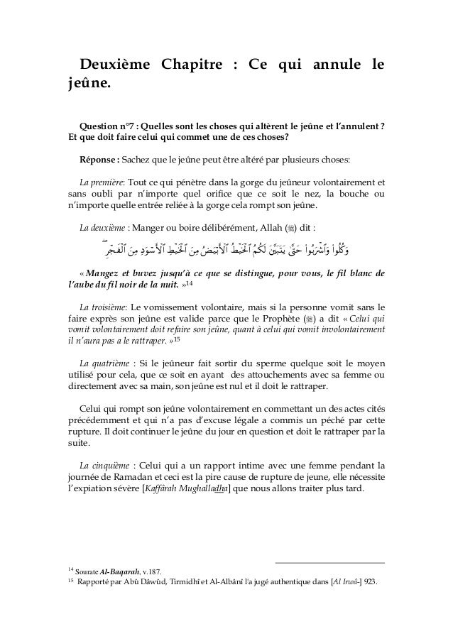 Le Jeûne En Questions Reponses
