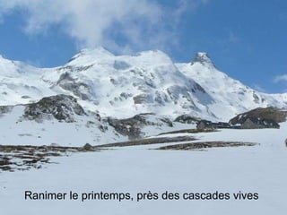 Ranimer le printemps, près des cascades vives 