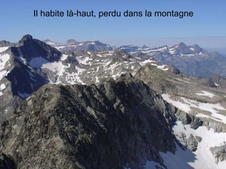Il habite là-haut, perdu dans la montagne 