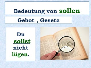 Sie ________ auf den Berg steigen.wollen
 